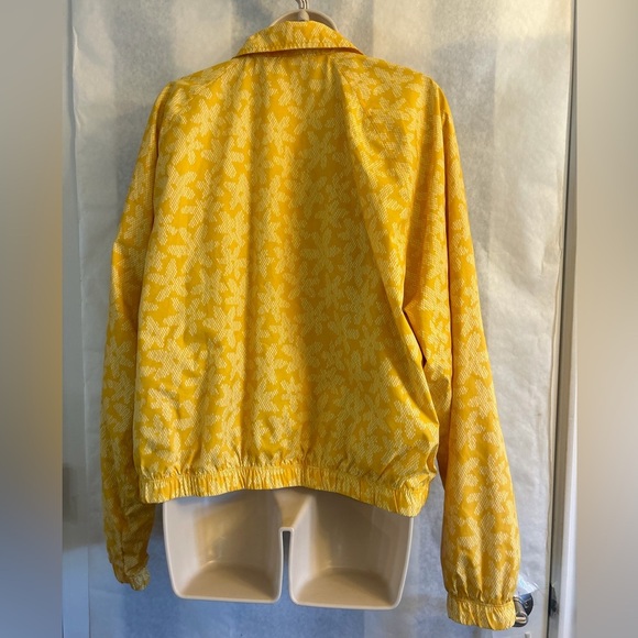 Nike Sports Daisy Woven Yellow Floral Houndstooth windbreaker Jacket Sz-L. DD5 - Picture 6 of 16